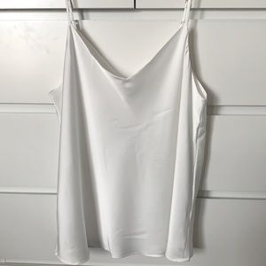 Calvin Klein white silky top with spaghetti straps